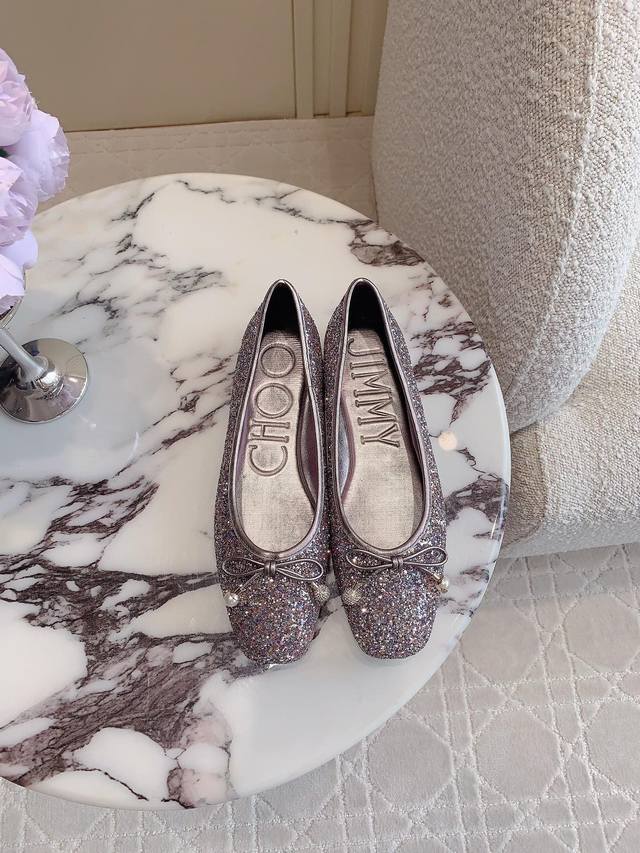 Factory price: Premium version Jimmy Cho*'s new bow-knot flats are super soft a