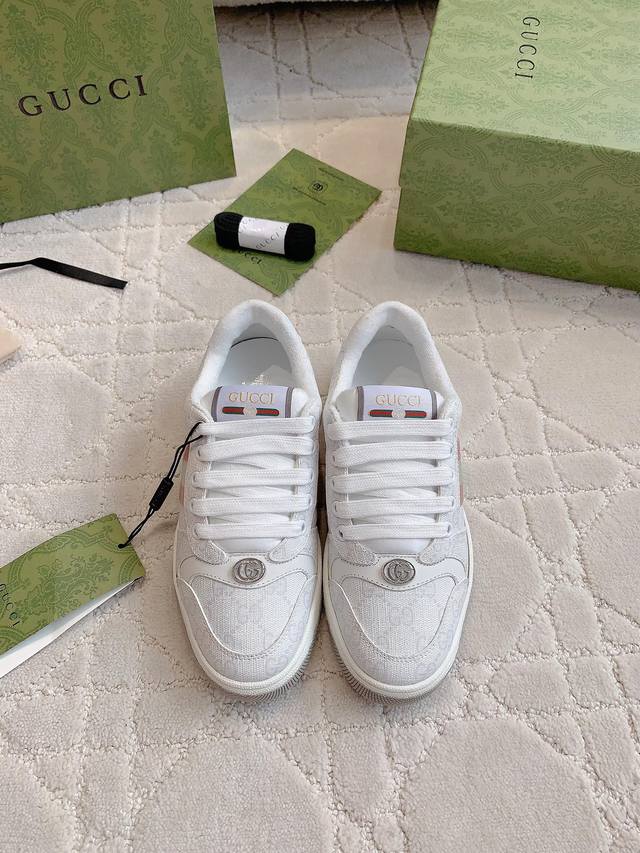 Factory price p Gucc* Classic dirty shoes, distressed retro preppy style Screen