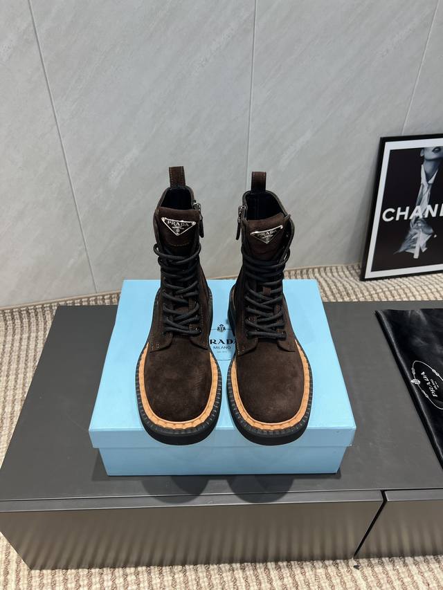 Factory: Exclusive top version prad*A2025Vs autumn and winter new boots series r