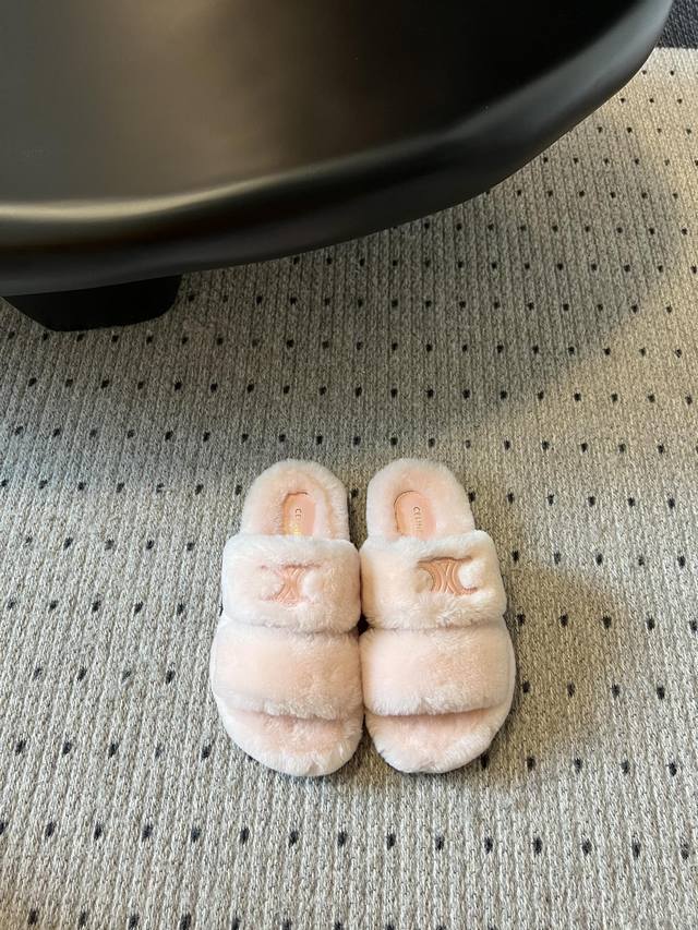 Exclusive Celine Aw furry slippers . So cute and furry. Super comfortable and