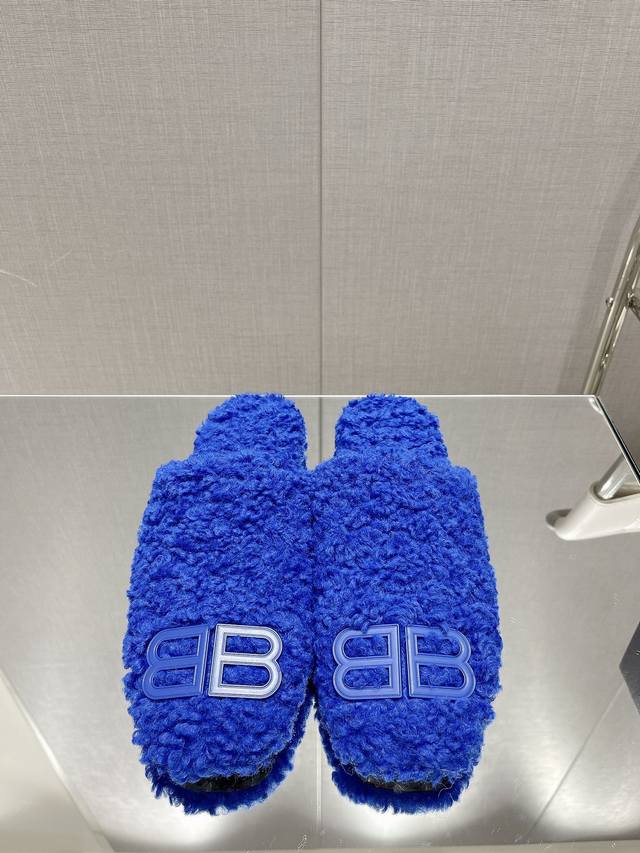 Balenciag* Fw new autumn and winter wool half-slippers Balenciaga new slippers,