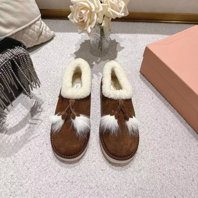 High version Miu Miu's Korean-style super popular little potato snow boots are h