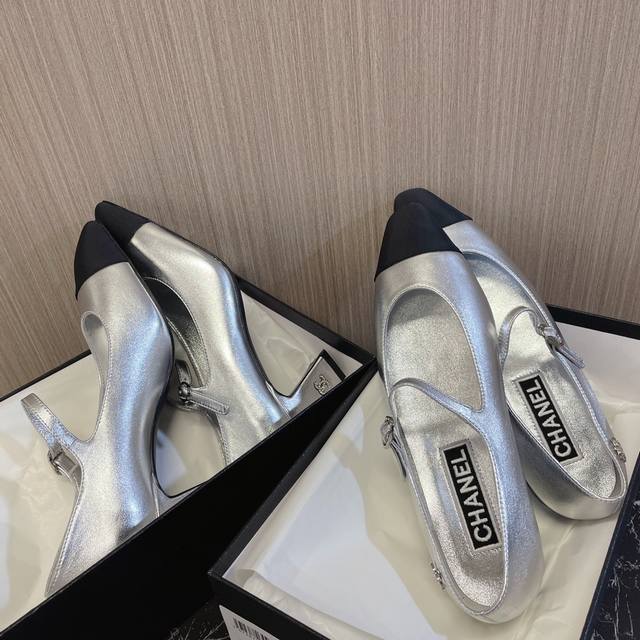 chanel~~Classic all-match ballet flats, Mary Jane women's shoes, little silver s