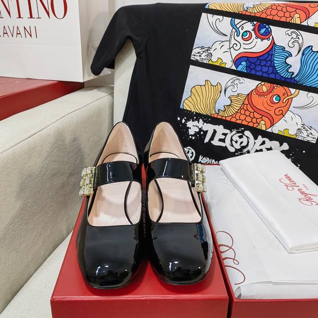 Roger Vivier Diamond Buckle Ballet Flats RV Mary Janes draw inspiration from th