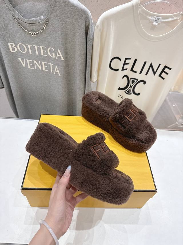 Fendi's new fall/winter lambswool slippers are visually adorable and warm, perf