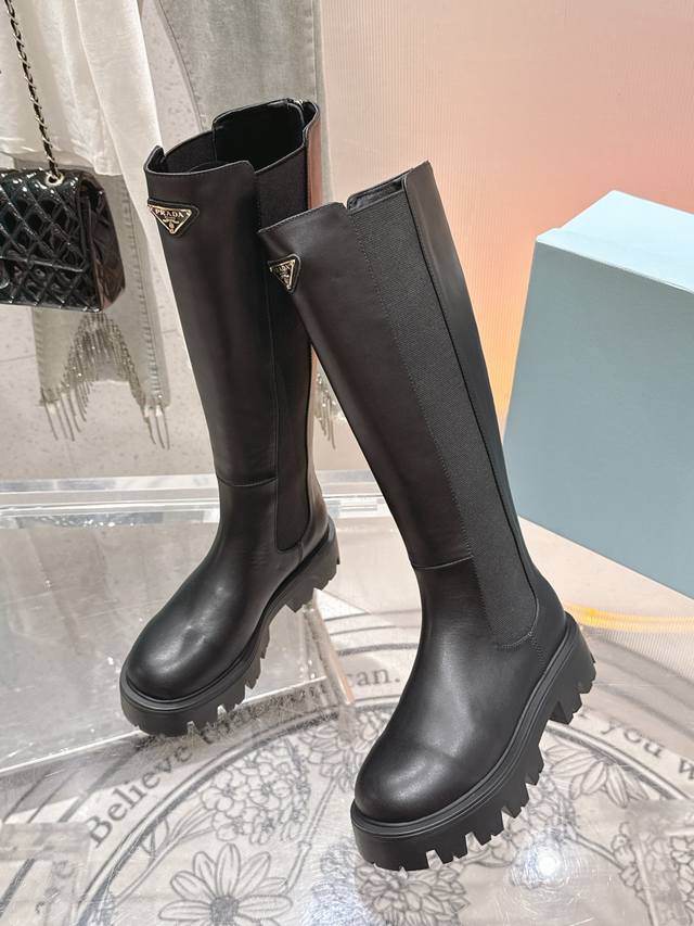 Prada's new autumn/winter collection, the triangle-shaped Chelsea platform boot