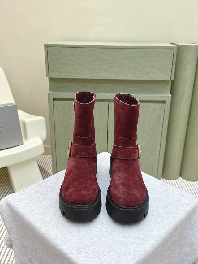 Purchasing agent level | D0105 Prada 25Ss classic triangle logo slip-on boots f