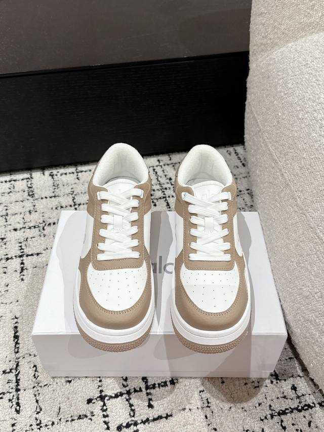 Top version Alo 25 new spring and summer color-blocked white thick-soled casual