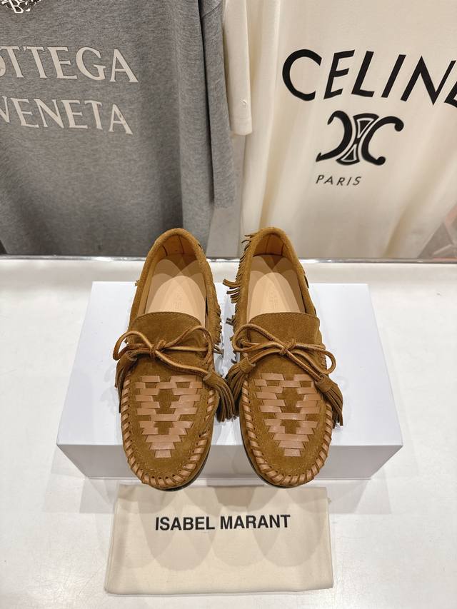 High-quality factory-made Isabel Marant 2025Ss new Indian-style tassel slip-on