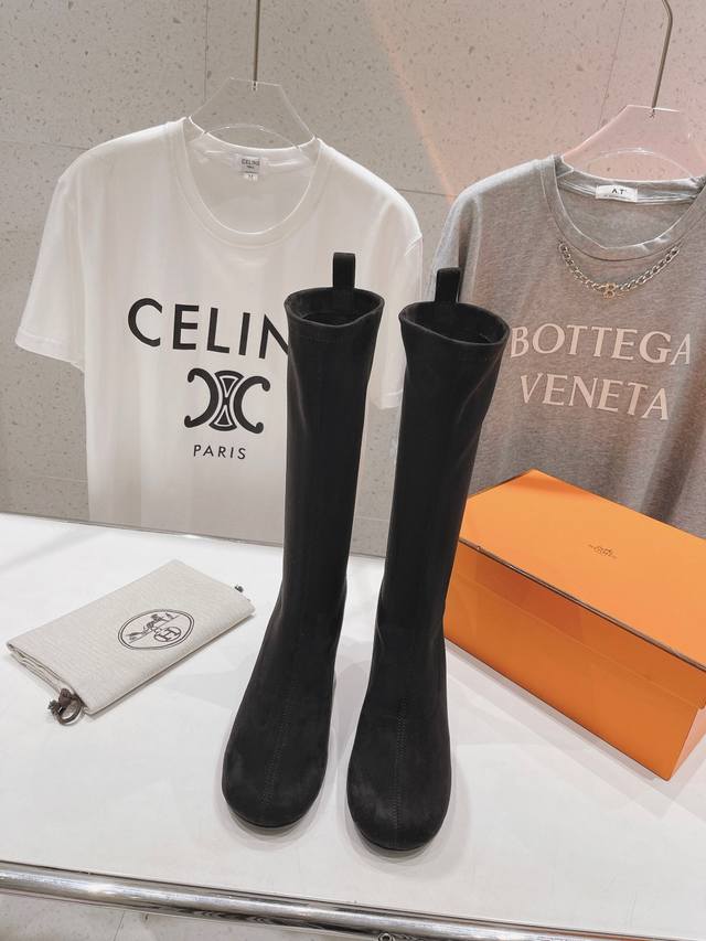 High-end factory version Hermes Fw25 New H home 2025Ss new high-heeled stretch