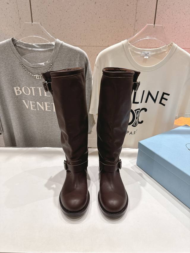 High version factory Prada Prada F025 2025Ss latest thick-soled Martin boots, k