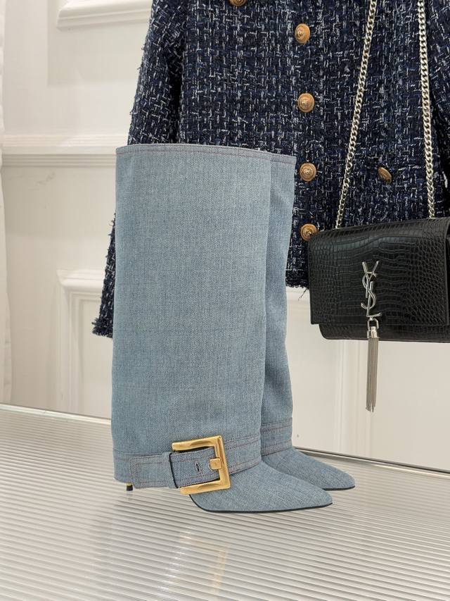 Factory Price: Balmain | Balmain Classic Pointed Toe Belt Buckle Trouser Boots.