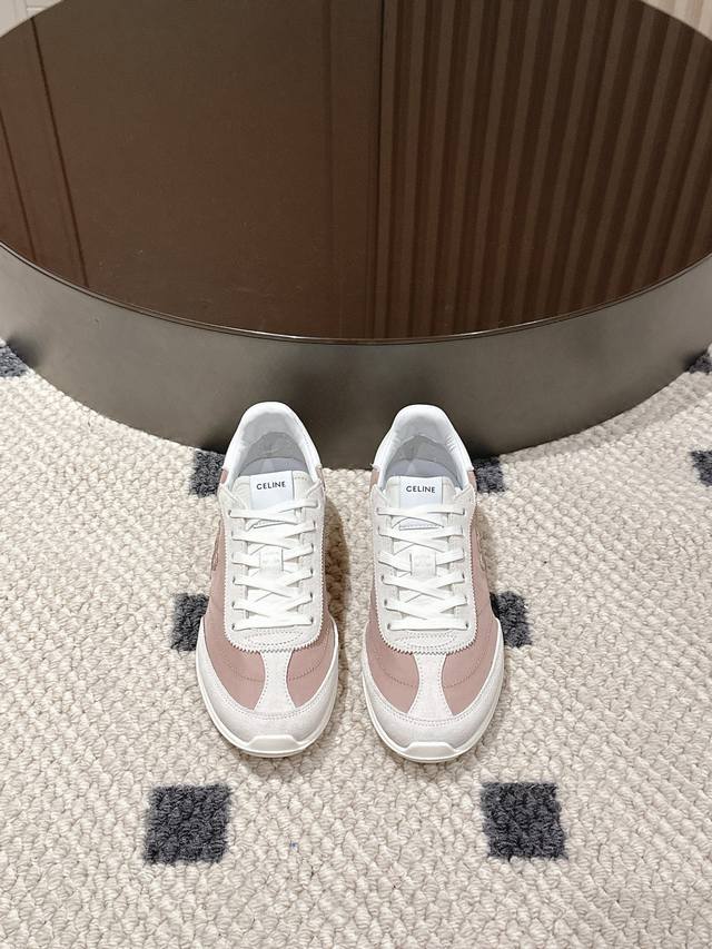 Sizes 35-40 41 Made to Order The Celine Racer women's vanilla low-top sneaker i