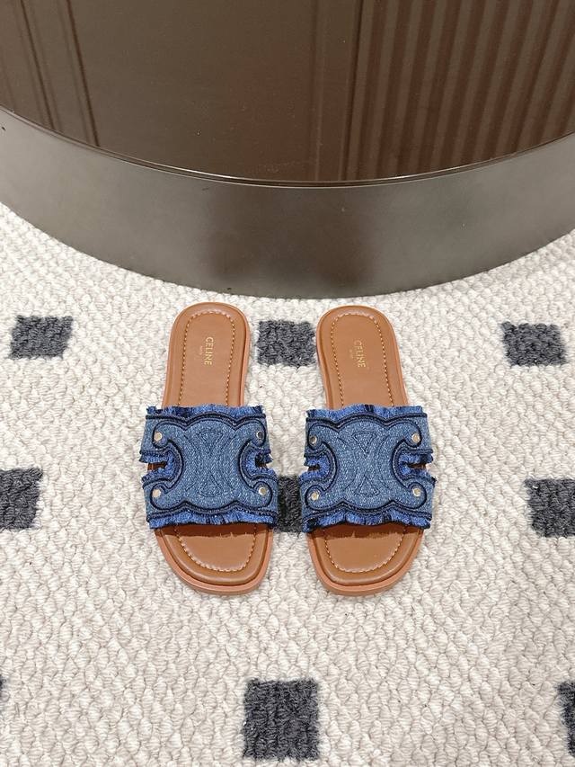 Genuine leather outsole. Sizes 35-40 and 41 are custom-made. These Celine denim