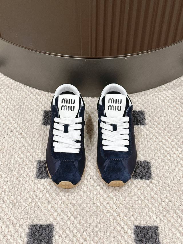 35-40 Miumiu2025 early spring catwalk new Forrest Gump Denim sneakers, extremely