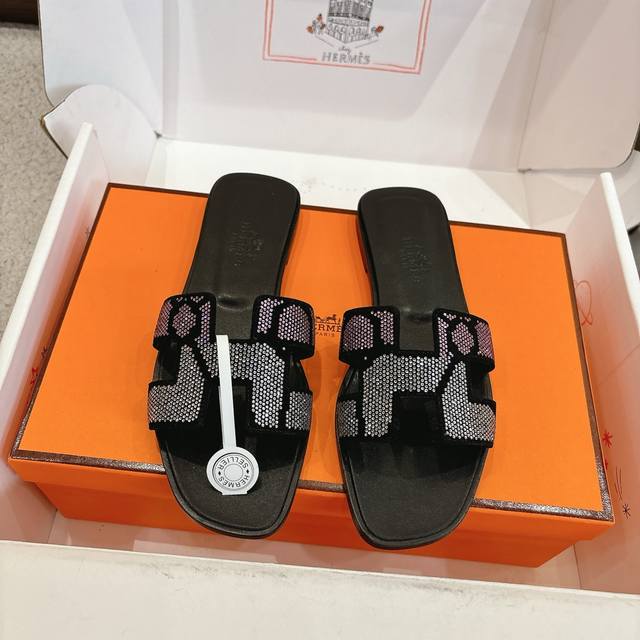 Factory price p Hermes Hermes H slippers Oran sandal series is fashionable and