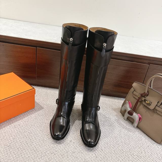 Factory price p Autumn and Winter Hermes combat boots original disassembled 1:1