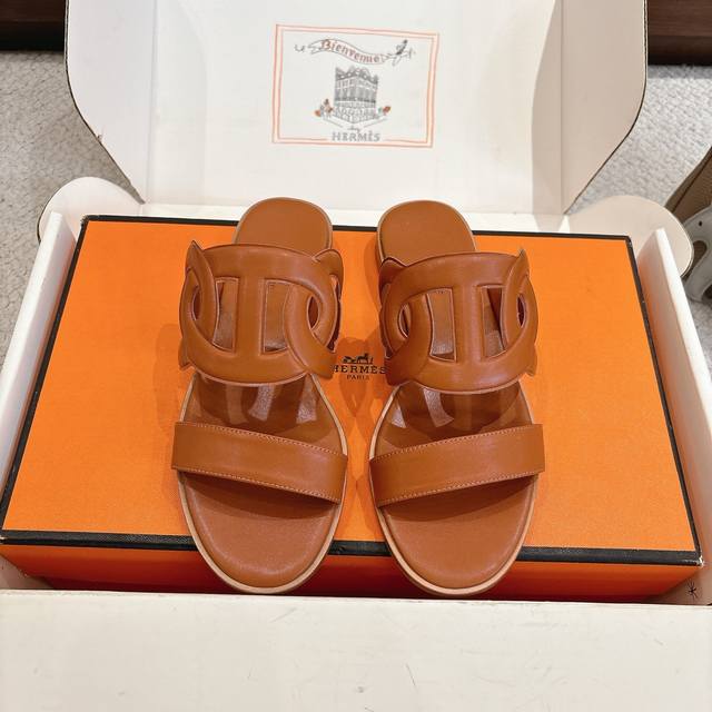 Factory price p Hermes Laguna sandals are stylish and versatile, super comforta