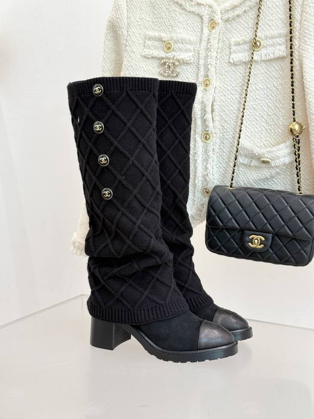 Factory Price: Chane* | Chanel 25K New Fall/Winter Colorblock Knit Boots & Sock