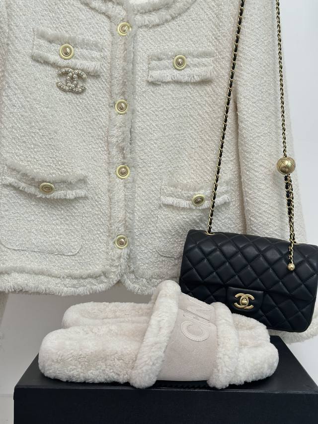 Factory Price: Chane* | Chanel Classic Furry Slippers . These "First to Wear"