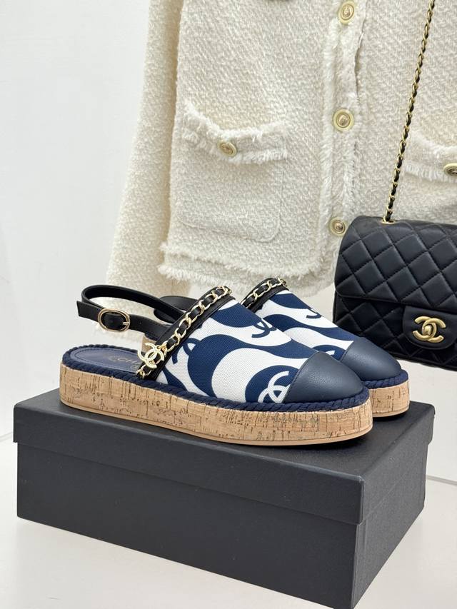 Factory Price: Chane* | Chanel 25K New Chain Thick-Sole Half-Slipper Sandals I