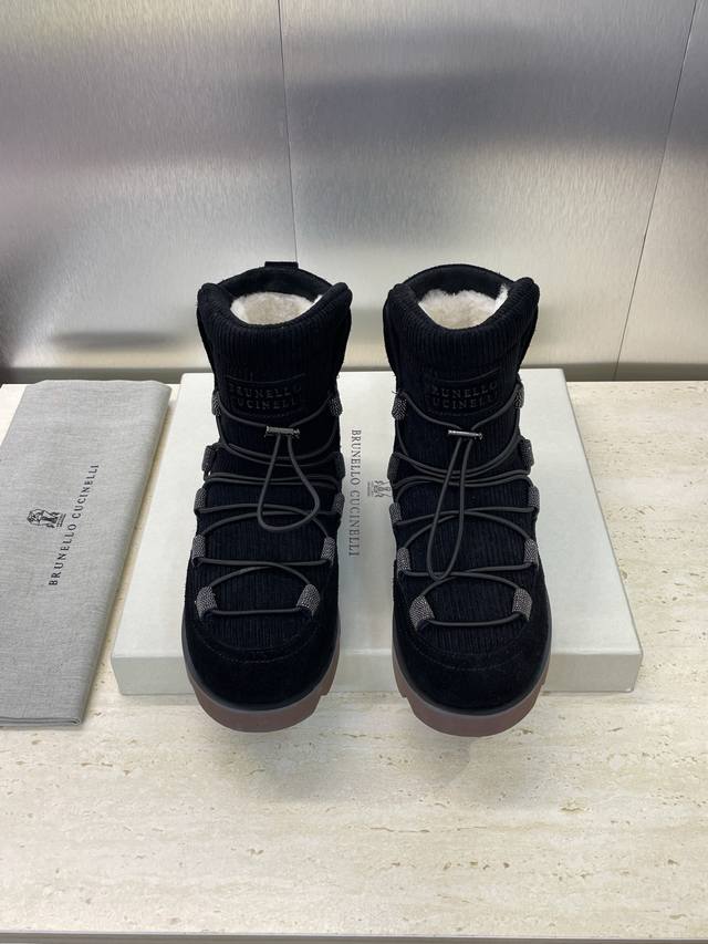 Brunello Cucineli 2025 Autumn/Winter New Lambswool Snow Women's Ankle Boots Bc T