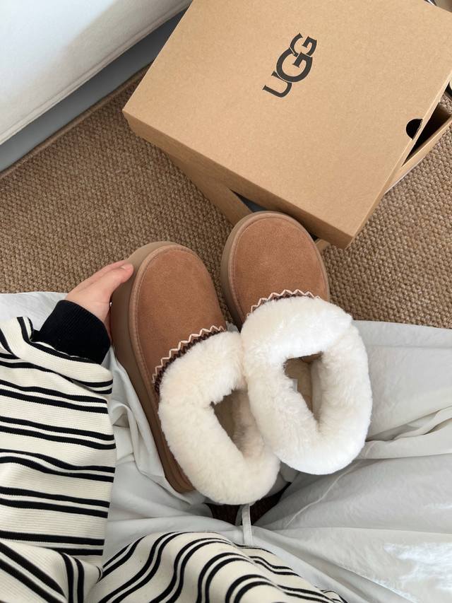 New Ugg furry slippers | Ethnic-style weaving + step-on heels The happy code fo