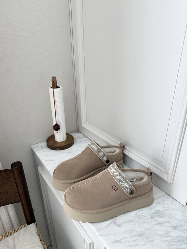 New Ugg webbing two-way ethnic style slippersWool is warm, comfortable and soft