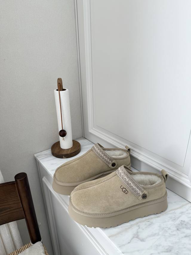 New Ugg webbing two-way ethnic style slippersWool is warm, comfortable and soft