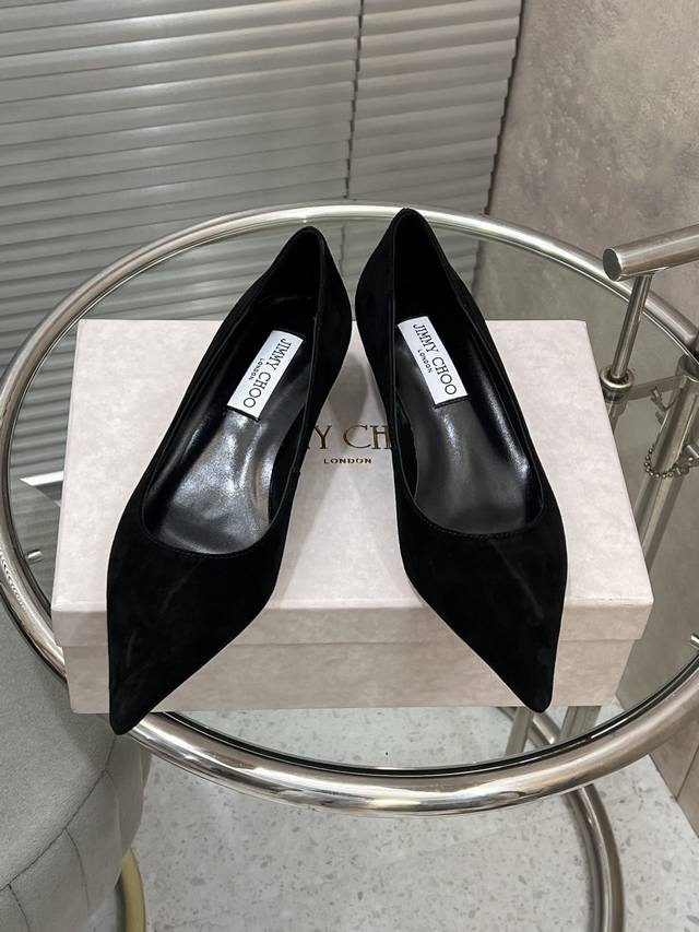 Factory Jimmy Choo Jimmy Choo Jc new pointed toe low heel single shoes Fabric: i