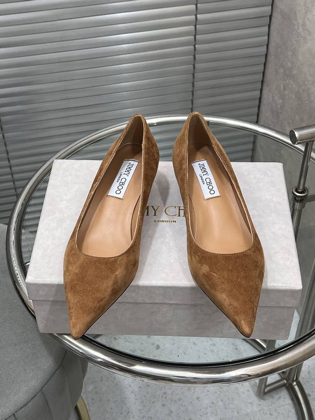 Factory Jimmy Choo Jimmy Choo Jc new pointed toe low heel single shoes Fabric: i