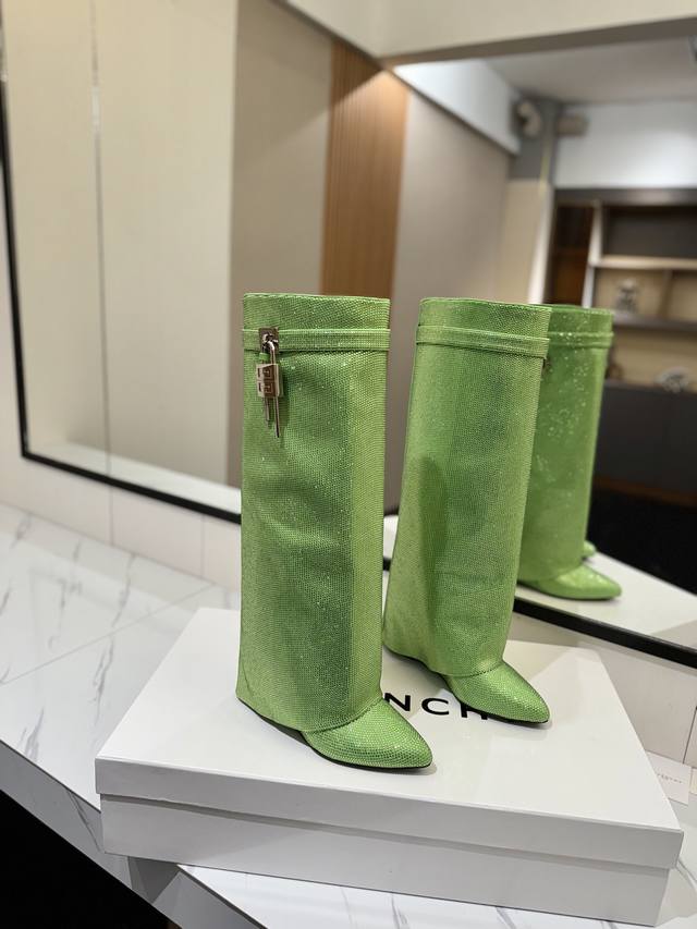 Counter genuine custom version Givenchy0 new small diamond high-heeled boots, th