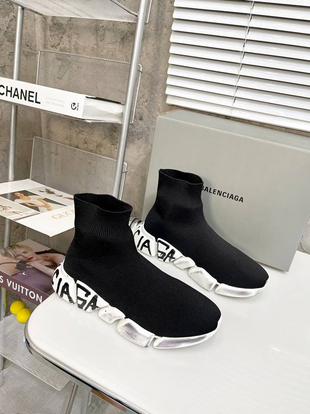 Balehciaga classic sock shoes, top-of-the-line, factory price p . Made with a