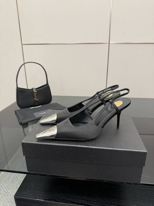 Top-quality original 1:40 Ysl Saint Laurent Ss New elegant metal-toed high-heele