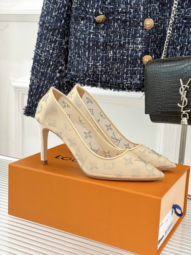 Factory Price p Flat Heels L*V Donkey Brand 25Wf New Spring/Summer Rhinestone M