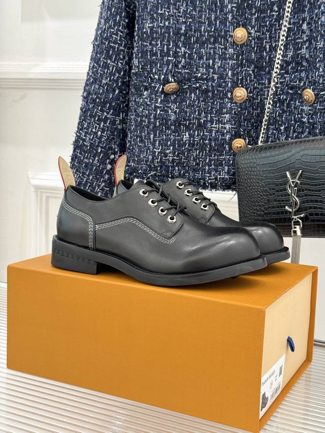 New Derby shoes from Donkey Brand, men's leather shoes, thick-soled business la