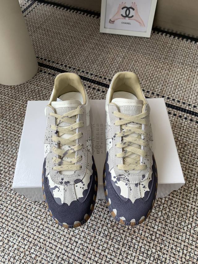 Graffiti Maisonmargiela Mm6 classic German training shoes, casual sneakers for c