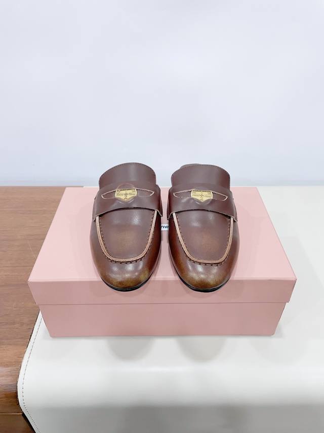 price: Miumi* Miu Miu Spring/Summer 25 Runway Style Coin Half-Tie LoafersMiu Miu