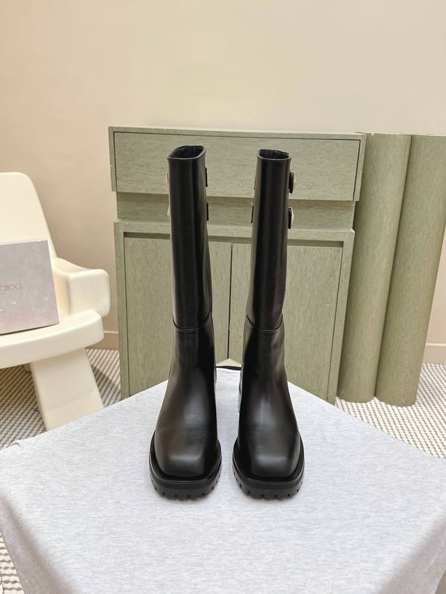 Shopping-agent-level | D0011 Jimmy Choo genuine leather French retro minimalist