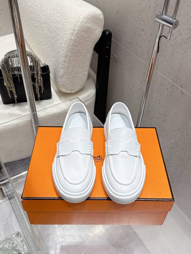 Agent-grade couple's leather upper, men's 10 Hermes H Game Kelly buckle thick-so