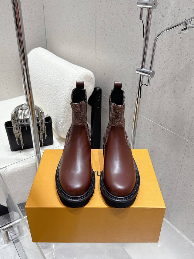 Factory Louis Vuitton 25Ss autumn and winter new Lv round toe elastic band one-