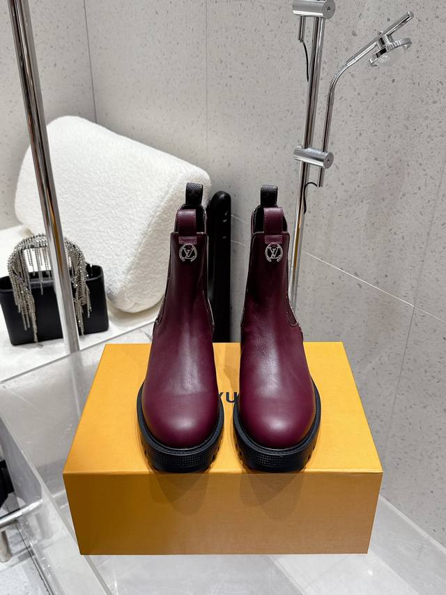 Factory Louis Vuitton 25Ss autumn and winter new Lv round toe elastic band one-