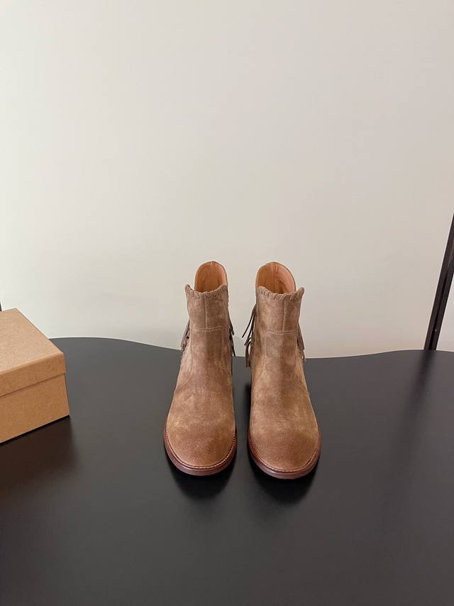 Latest niche brand tassel-style washed retro Chelsea pleated derby handmade shoe