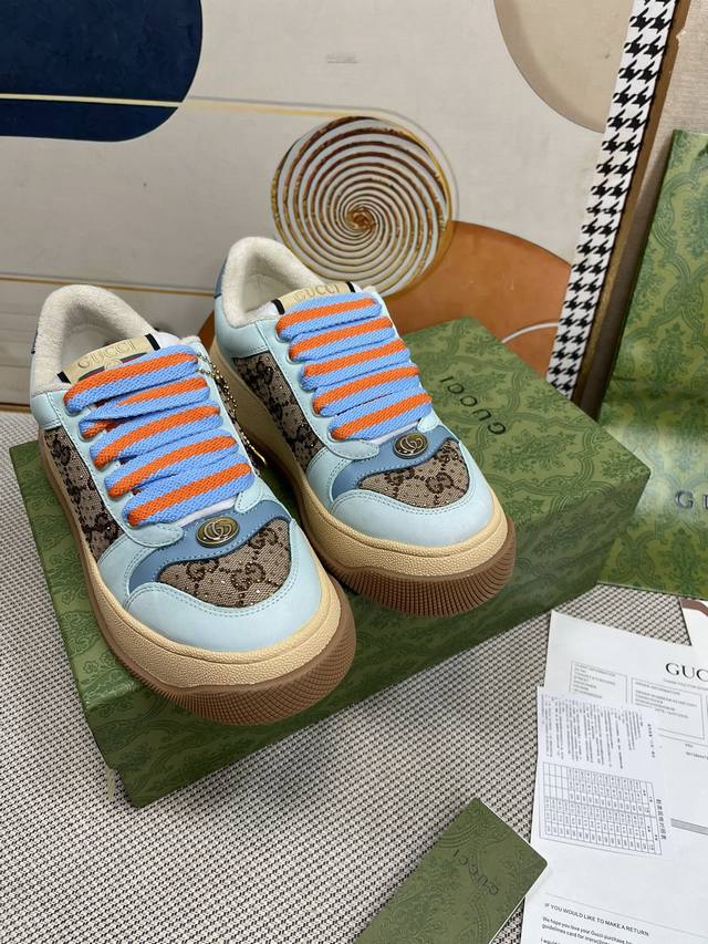 Diamond ShoesTop version Gucci Gucci's latest Screener series fat dumpling shoel