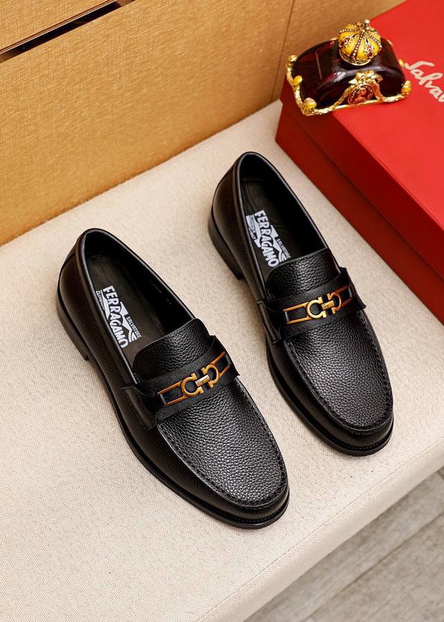 Product Trademark: Ferragamo Casual Leather Shoes Standard Sizes: 38-44, 45.46