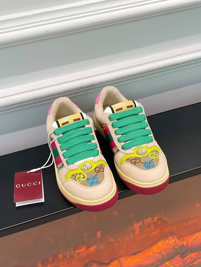 Gucci Screener series sneakers, dirty shoes for couples. The Screener series' na