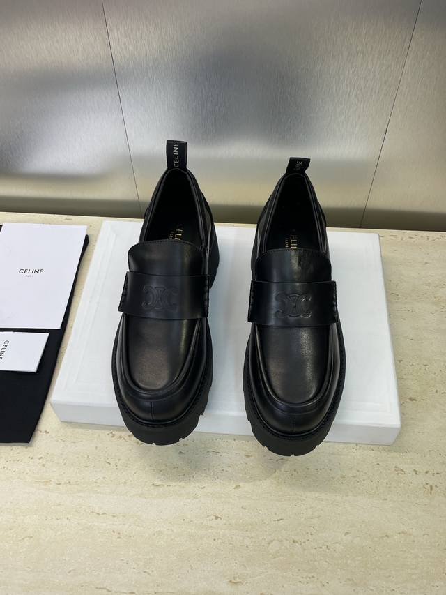 Factory p price p Celine 2025 Autumn and Winter New Series Retro Loafers Celebri