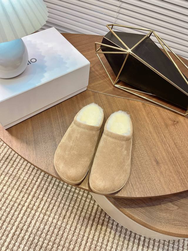 Alo niche fashion brand F042 2025Ss autumn and winter new half-covered Birkensto