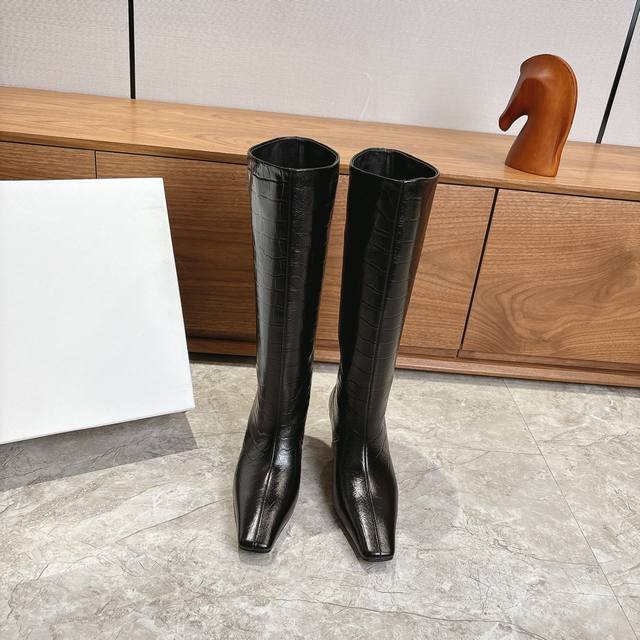 Factory Hidemi 2025 autumn and winter new square toe boots, every season is ama
