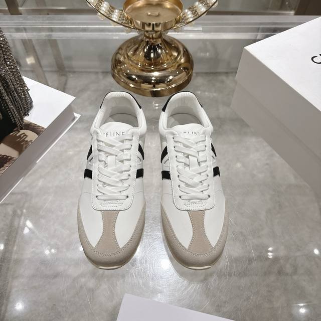 Factory price p Celine's new Jogger casual white shoes Celine Jogger casual shoe